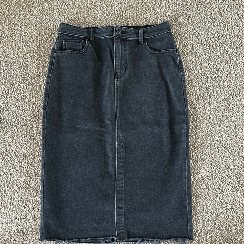 Hollister Black Denim Skirt